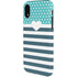 Polka Dots and Stripes Heart in Blue iPhone XR Pro Case