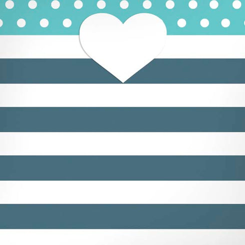 Polka Dots and Stripes Heart in Blue iPhone XR Pro Case