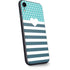 Polka Dots and Stripes Heart in Blue iPhone XR Skin
