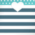 Polka Dots and Stripes Heart in Blue iPhone XR Skin