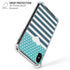 Polka Dots and Stripes Heart in Blue iPhone XS Max Clear Case