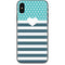 Polka Dots and Stripes Heart in Blue iPhone XS Max Skin