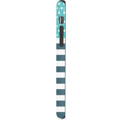 Polka Dots and Stripes Heart in Blue iPhone XS Pro Case