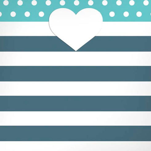 Polka Dots and Stripes Heart in Blue iPhone XS Pro Case