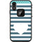 Polka Dots and Stripes Heart in Blue LifeProof Fre iPhone Skin