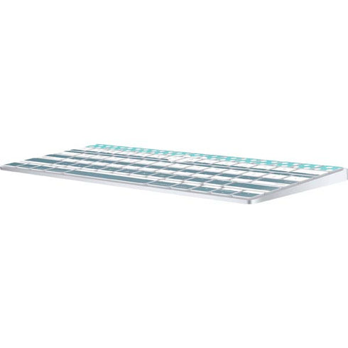 Polka Dots and Stripes Heart in Blue Magic Keyboard Skin