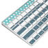 Polka Dots and Stripes Heart in Blue Magic Keyboard Skin