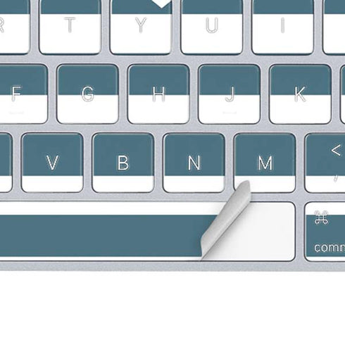Polka Dots and Stripes Heart in Blue Magic Keyboard Skin