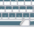 Polka Dots and Stripes Heart in Blue Magic Keyboard Skin