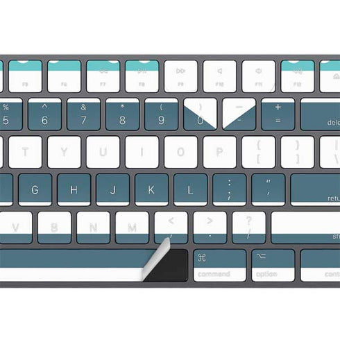 Polka Dots and Stripes Heart in Blue Magic Keyboard with Numeric Keypad Skin