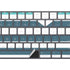 Polka Dots and Stripes Heart in Blue Magic Keyboard with Numeric Keypad Skin