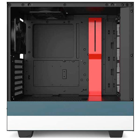 Polka Dots and Stripes Heart in Blue NZXT H510 Compact ATX Mid-Tower Case Skin
