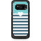 Polka Dots and Stripes Heart in Blue Otterbox Commuter Galaxy Skin