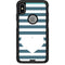 Polka Dots and Stripes Heart in Blue Otterbox Commuter iPhone Skin
