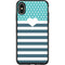 Polka Dots and Stripes Heart in Blue Otterbox Symmetry iPhone Skin