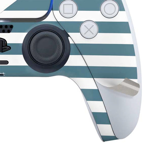 Polka Dots and Stripes Heart in Blue PS5 Slim Digital Edition Bundle Skin