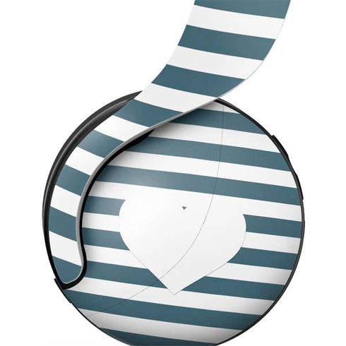 Polka Dots and Stripes Heart in Blue PULSE 3D Wireless Headset for PS5 Skin