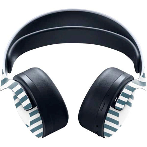 Polka Dots and Stripes Heart in Blue PULSE 3D Wireless Headset for PS5 Skin