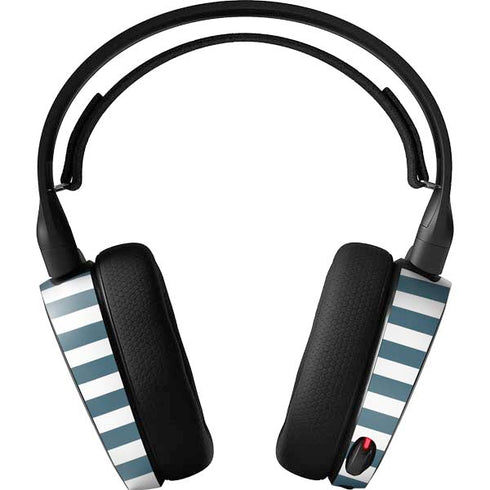 Polka Dots and Stripes Heart in Blue SteelSeries Arctis 3 Skin