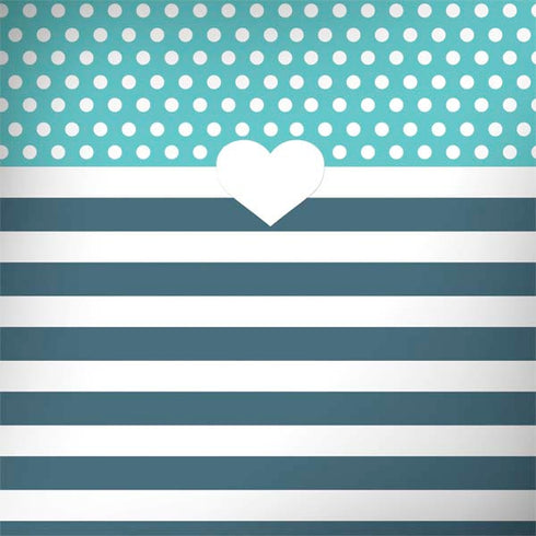 Polka Dots and Stripes Heart in Blue Surface Book 2 13.5in Skin