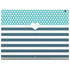 Polka Dots and Stripes Heart in Blue Surface Book 2 15in Skin