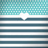 Polka Dots and Stripes Heart in Blue Surface Book 2 15in Skin