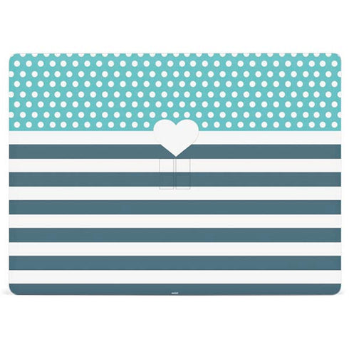 Polka Dots and Stripes Heart in Blue Surface Laptop 2 Skin