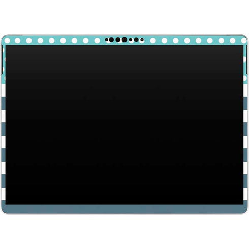 Polka Dots and Stripes Heart in Blue Surface Pro 9 Skin