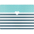 Polka Dots and Stripes Heart in Blue Universal Laptop 13in (10.6 x 7.6in) Skin