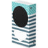 Polka Dots and Stripes Heart in Blue Xbox Series S Console Skin