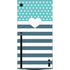 Polka Dots and Stripes Heart in Blue Xbox Series X Console Skin
