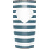 Polka Dots and Stripes Heart in Blue Yeti 20oz Tumbler Skin