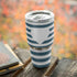 Polka Dots and Stripes Heart in Blue Yeti 30oz Rambler Tumbler Skin