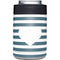 Polka Dots and Stripes Heart in Blue Yeti Colster Can Insulator Skin