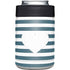 Polka Dots and Stripes Heart in Blue Yeti Colster Can Insulator Skin