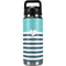 Polka Dots and Stripes Heart in Blue YETI Rambler 26oz Bottle Skin