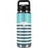 Polka Dots and Stripes Heart in Blue YETI Rambler 26oz Bottle Skin