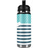 Polka Dots and Stripes Heart in Blue YETI Rambler 26oz Bottle Skin