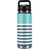 Polka Dots and Stripes Heart in Blue YETI Rambler 26oz Bottle Skin