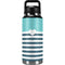 Polka Dots and Stripes Heart in Blue YETI Rambler 36oz Bottle Skin