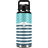 Polka Dots and Stripes Heart in Blue YETI Rambler 36oz Bottle Skin