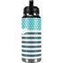 Polka Dots and Stripes Heart in Blue YETI Rambler 36oz Bottle Skin