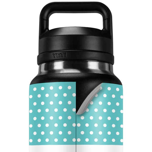 Polka Dots and Stripes Heart in Blue YETI Rambler 36oz Bottle Skin
