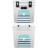 Polka Dots and Stripes Heart in Blue YETI Roadie 24 Hard Cooler Skin