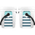 Polka Dots and Stripes Heart in Blue YETI Roadie 24 Hard Cooler Skin