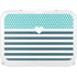 Polka Dots and Stripes Heart in Blue YETI Tundra 35 Hard Cooler Skin
