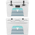 Polka Dots and Stripes Heart in Blue YETI Tundra 35 Hard Cooler Skin