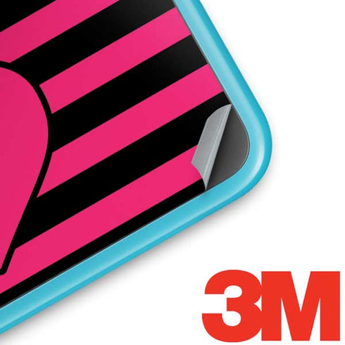 Polka Dots and Stripes Heart in Pink Nintendo 2DS XL (2017) Skin