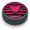 Polka Dots and Stripes Heart in Pink Amazon Echo Dot Skin