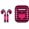 Polka Dots and Stripes Heart in Pink Apple AirPods 2 Skin